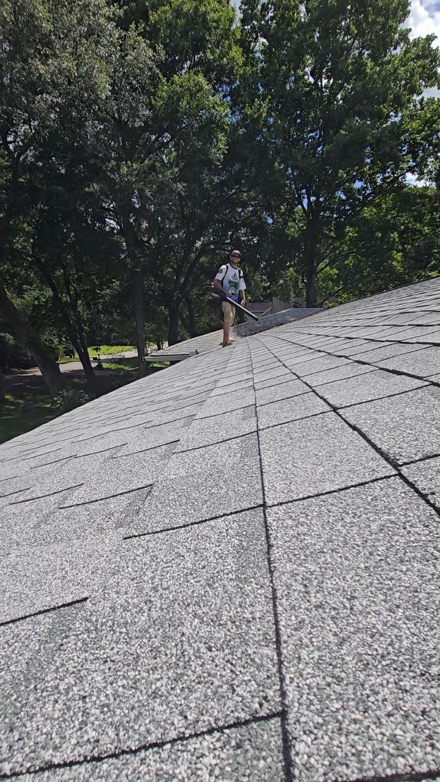 Roof Leaf Blower Cleaning Showcase